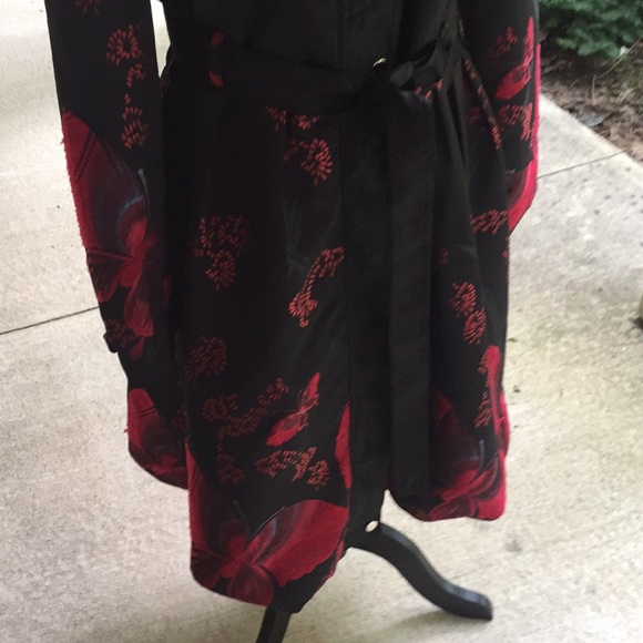 Les-Mantaux Burgundy & Black Swing Jacket Size Medium - Picture 15 of 15